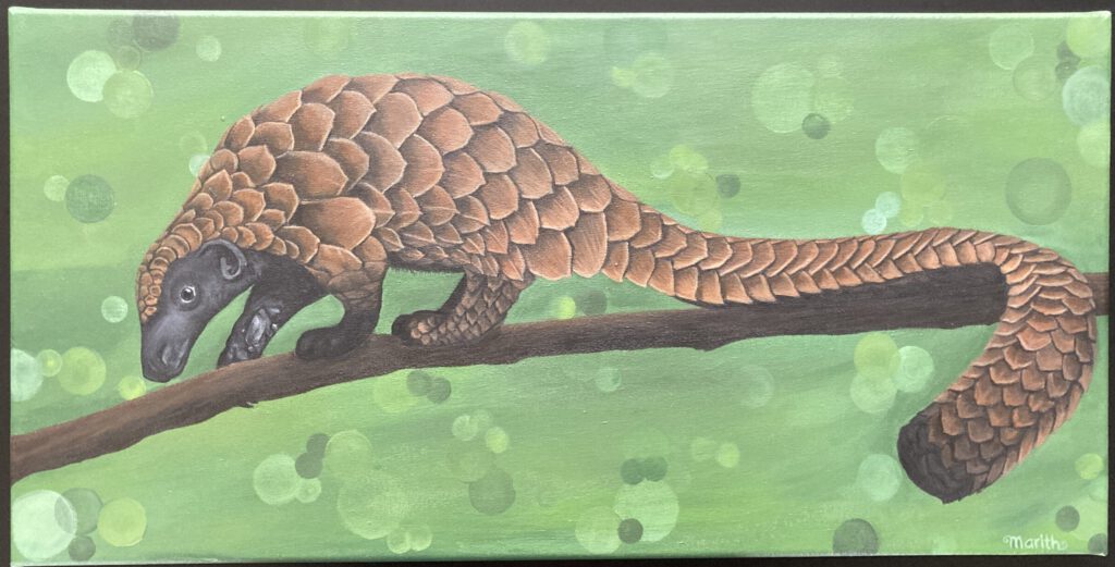 Schilderij – Langstaartschubdier (Phataginus tetradactyla)